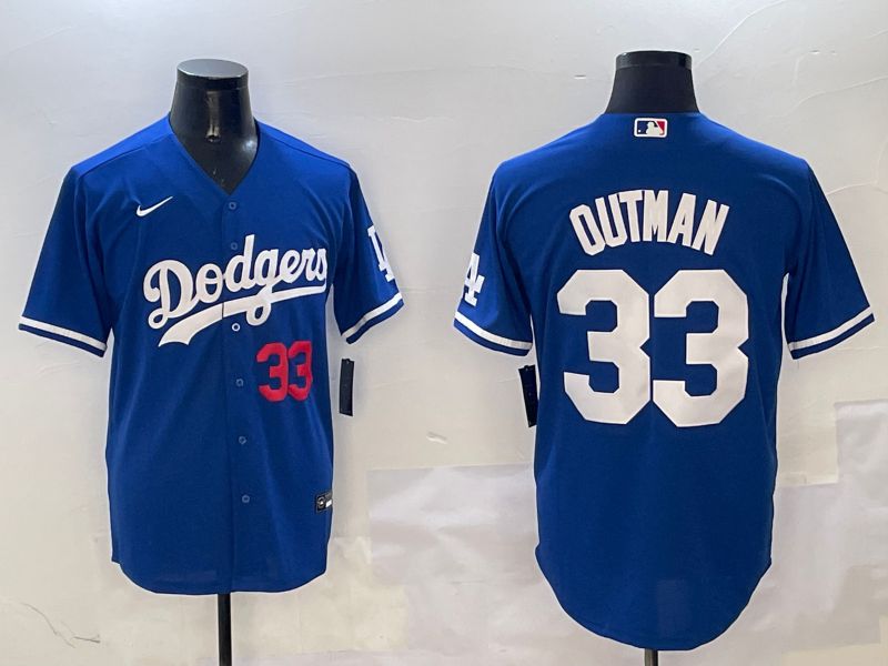 Men Los Angeles Dodgers #33 Outman Blue Game 2025 Nike MLB Jersey style 7